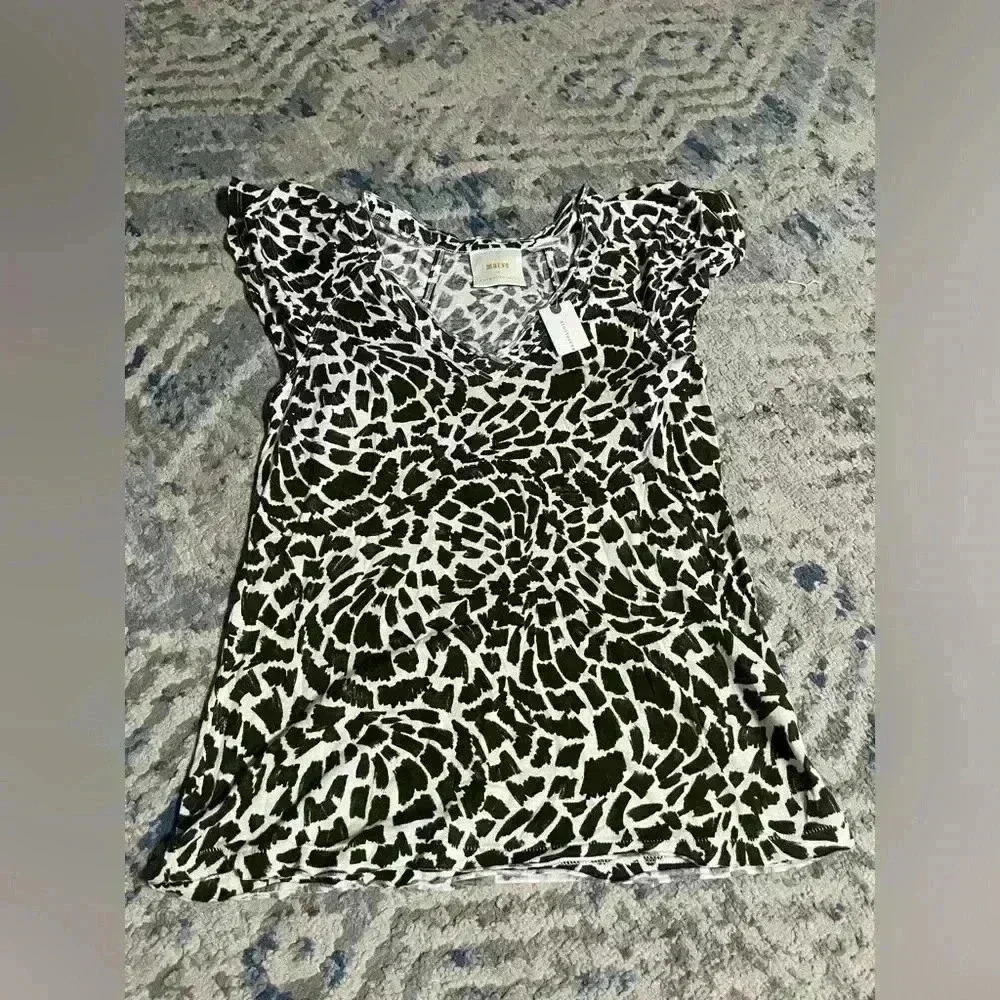 NWT Anthropologie Maeve giraffe tshirt xsmall